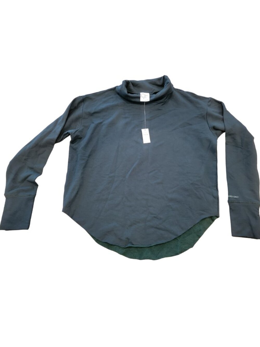 Offline by Aerie Green Round Hem Boxy Relaxed Fit Turtle Neck Fleece Top - Picture 3 of 12